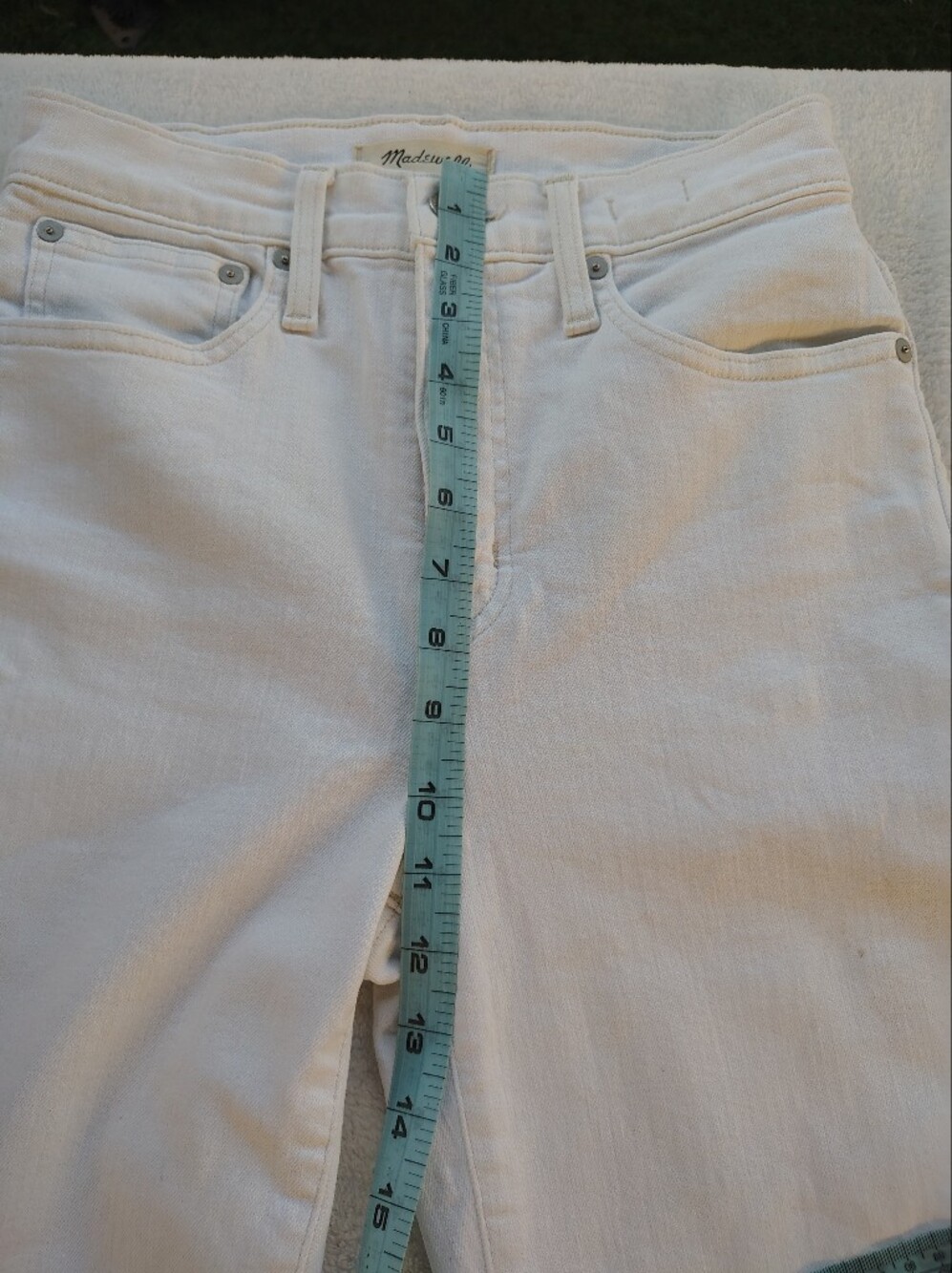 Madewell Cream Classis Straight-Leg Jeans - Picture 12 of 16